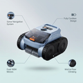 Robotic Pool Vacuum, Cordless Pool Vacuum Robot for above Ground and Inground Pools Wall Floor Waterline Cleaning