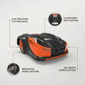 28-Volt 8 In. Cutting Width Robot Lawn Mower Revola X4E Mower, Brushless Wheel Motors, Cloudhawk App and Wifi Control