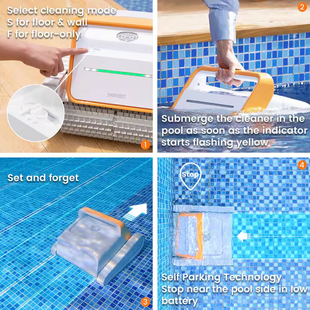 Robotic Pool Vacuum Vacuum for Above-Ground and In-Ground Pools
