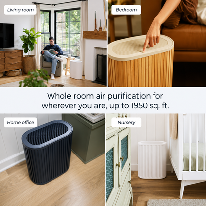 The  Air Purifier Max 3-In-1, Medical Grade, HEPA Filter, Ultra-Quiet, Coverage up to 1950 Sq Ft, Smart - Bamboo
