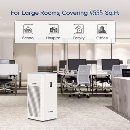 4555 Sq. Ft. True HEPA Air Purifier for Home with 3-Layer Filter, Laser Dust Sensor, 24Db for Sleep Mode, Child Lock