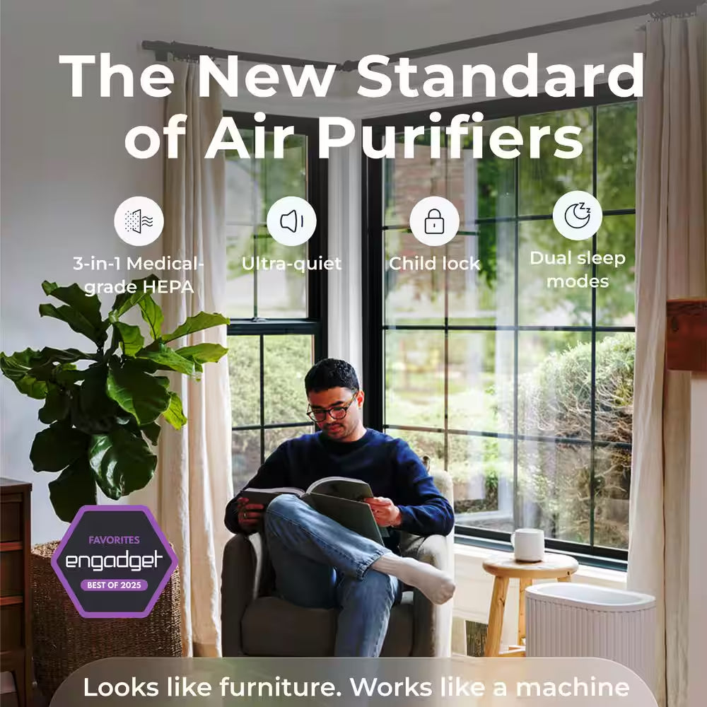 The  Air Purifier Max 3-In-1, Medical Grade, HEPA Filter, Ultra-Quiet, Coverage up to 1950 Sq Ft, Smart - White