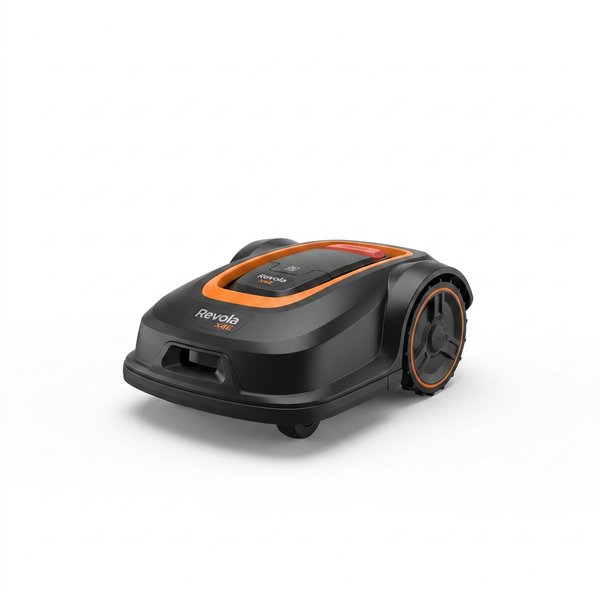 28-Volt 8 In. Cutting Width Robot Lawn Mower Revola X4E Mower, Brushless Wheel Motors, Cloudhawk App and Wifi Control