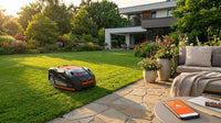28-Volt 7 In. Robot Lawn Mower, Brushless Wheel Motors, Cloudhawk App and Wifi Control, 1/3 Acre — Lifestyle